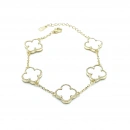 Beyaz Sedef 5li Yonca M Bileklik