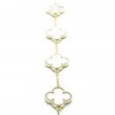 Beyaz Sedef 5li Yonca M Bileklik