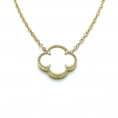 Beyaz Sedef Yonca Kolye