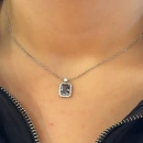 Black Diamond Ddörtgen Taşlı Kolye