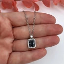 Black Diamond Ddörtgen Taşlı Kolye