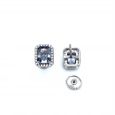 Black Diamond Ddörtgen Taşlı Küpe