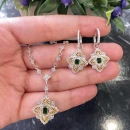 Buck Zümrüt Di Flower Küpe