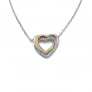 Carti 3 Renk Kalp Kolye