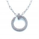 Carti Ful Taşlı Çivi Ataç Kolye