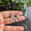 Carti Jag Zebra Circle Küpe