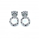 Carti Jag Zebra Circle Küpe