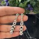 Carti Siyah Mineli Tasarım Küpe