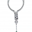 Carti Siyah Mineli Zümrüt Tasarım Kolye