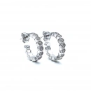 Ch Bee Gömme Taşlı Halka Küpe