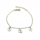 Çiçek Kalp Sallantılı Bileklik