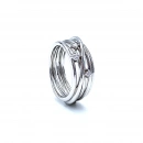 Çoklu Sarmal 3 Taş Yüzük