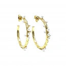 Dağınık İncili Halka Küpe