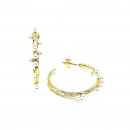 Dağınık İncili Halka Küpe