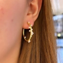 Dağınık İncili Halka Küpe