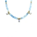 Damla Taşlı Aquamarin Kolye
