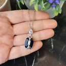 Damla Taşlı Özel Tasarım Safir Kolye