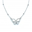 Damla Taşlı Sedef Kelebek Kolye