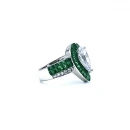 Damla Yeşil Invisible Tasarım Yüzük