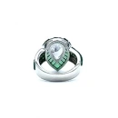 Damla Yeşil Invisible Tasarım Yüzük