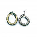 Digrade Sarı Damla Virgül Küpe