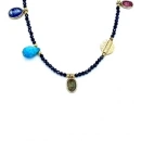 Doğaltaş Detaylı Hematid Kolye