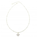 Dört Yapraklı Pembe Sedef Çiçek Kolye