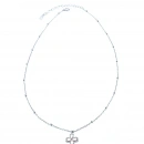 Dört Yapraklı Pembe Sedef Çiçek Kolye