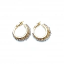 Dottie Oval Halka Çift Renk Küpe