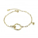 Double Circle Ataç Zincir Bileklik