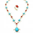 DW Firuze Mercan Tasarım Kolye