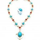 DW Firuze Mercan Tasarım Kolye