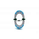 DW Firuze Oval Duo Yüzük