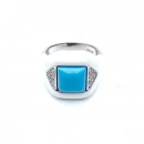 DW Firuze Beyaz Mineli Tasarım Yüzük