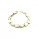 Elegant 10 Sedef Oval Mat Bileklik