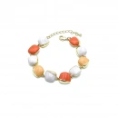 Elegant Seri 17 Tria Pebbles Somon Bileklik