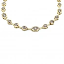 Elmas Montür Aralıklı Geo Suyolu Kolye