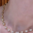 Elmas Montür Aralıklı Geo Suyolu Kolye