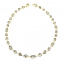 Elmas Montür Aralıklı Geo Suyolu Kolye