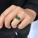 Emerald Damla Kare Yüzük