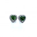 Emerald Mini Kalp Küpe