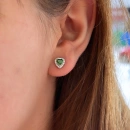 Emerald Mini Kalp Küpe