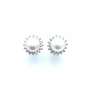 Etrafı Taşlı İnci Küpe