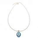 Firuze Aquamarin Madalyon Kolye