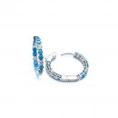 Firuze Taşlı Tamtur Halka Küpe