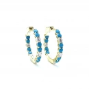 Firuze Taşlı Tamtur Halka Küpe