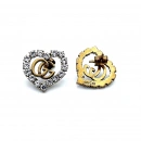 GC Taşlı Heart Küpe