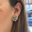 GC Taşlı Heart Küpe