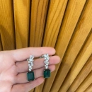 Geo Drop Di Zümrüt Küpe