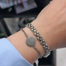 Ham Elmas Daire Zincir Bileklik